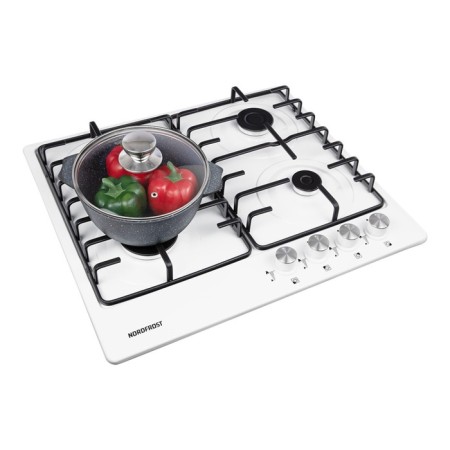 Hon surface NordFrost HS 6040 W, gas, 4 burners, white-2