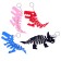 Developing toy "dinosaur", color mix