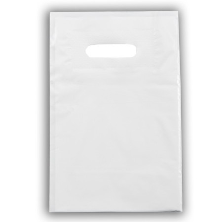 Polyethylene package with a cut pen, white 20-30 cm, 70 μm