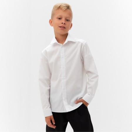 Shirt for the boy Minaku: School Collection, white color, height 152 cm