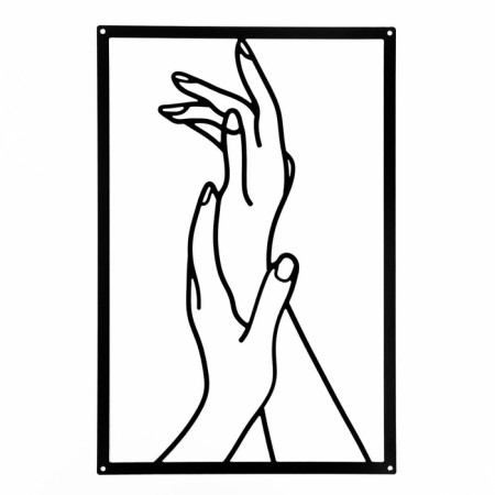 Panel Interior Metal "Women's Hands" Black 30x45 cm-1
