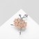 Brooch "Ballerina" Femininity, pink color in silver