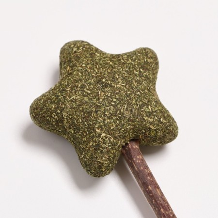 A toy for cats from cat mint "Star" on a wand made of Matathabi, 13.5 cm-2