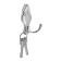 Hook furniture tundra TKD025, two -rod, chrome