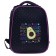 School backpack 38 x 30 x 16 cm, ergonomic back, stavia "avocado", black/lilac