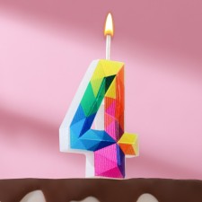 Candle in the cake on the skewer 