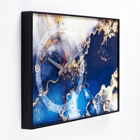 Carty clock is wall-mounted, interior "marble", smooth move, 57 x 35 x 4 cm-1