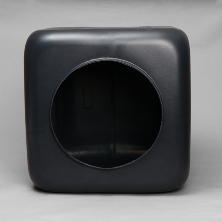 Shower tank, 100 liters, with a lid, with a crane thread, black-5
