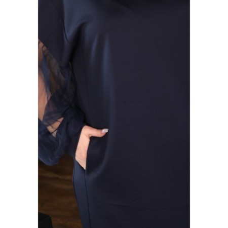 Women's dress, size 54, blue color-15