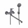 Bath mixer PLSTART PL2205-17, single-leaf, pouring 320 mm, with shower set, graphite 96866