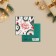 Mini-postcard "Happy New Year!" 7 x 7 cm, New Year