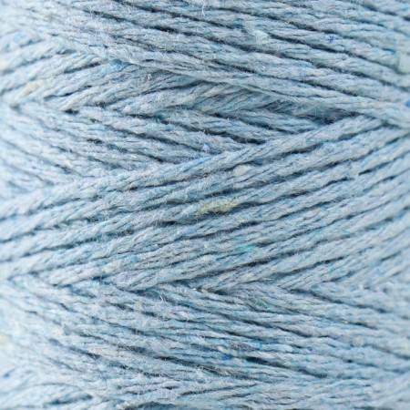 Knitting cord 100% cotton, width 1mm 100m 80g of "sky blue" 10x4.2x4.2 cm-2