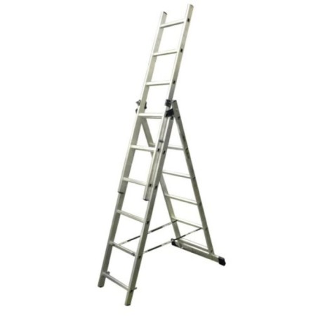 Enkor 69684 staircase, three -section, aluminum, 10 steps