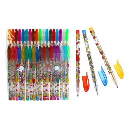 A set of gel pens with sparkles, 36 colors, a case with a pattern, in a blister, on a button-1