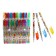 A set of gel pens with sparkles, 36 colors, a case with a pattern, in a blister, on a button
