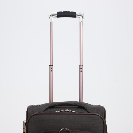 Small suitcase 20 ”, lightning department, code lock, 4 wheels, outer pocket, brown color-5