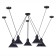Suspension lamp ST LUCE. SL1804.403.05. Svevo. 5x60 watts, E14, 80x80x17 cm, black color