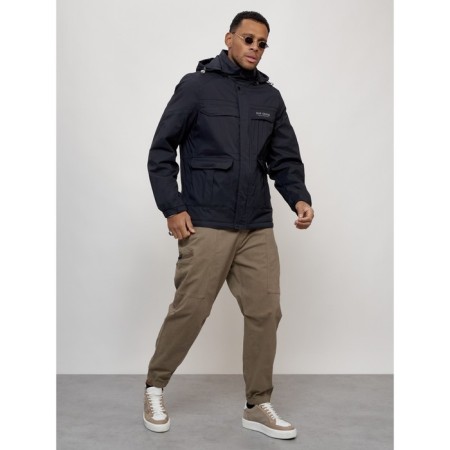 Sports male jacket, size 50, dark blue color-2