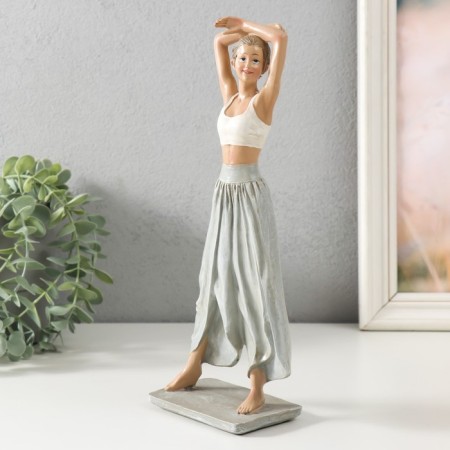 Polystone souvenir "Girl practicing yoga" 11x6.5x27 cm-3