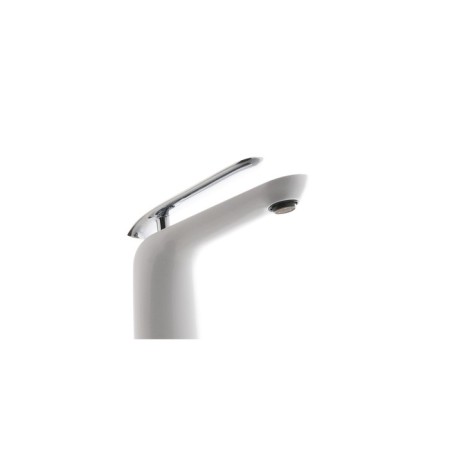 LEMARK MELANGE LM4909CW shell mixer, single -leaf, excess length 129 mm, white-6