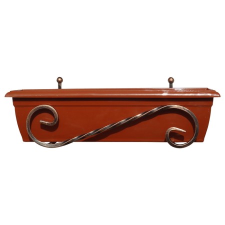 Balcony color stand, 47 × 21 × 19 cm, metal, bronze color-1