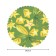 Gabel on the table "Tropical carambola", round, Saten, d = 150 cm