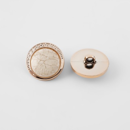 Set of decorative buttons, d = 25 mm, 12 pcs, pearly white color-1
