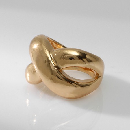 Ring metal "Trend" Infinity, volume, color gold, size 18