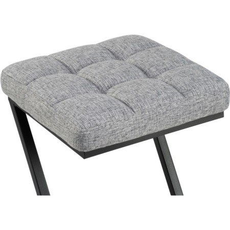 Barry amauri stool Metal/Rogozhka, black/gray 35x36x64 cm-4