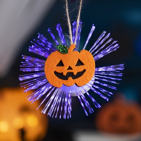LED toy "Pumpkin" 10 cm, batteries AG13x3, glow of multi
