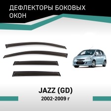 Defly window deflectors for Honda Jazz (GD), 2002-2009