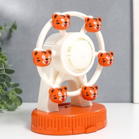 Casket Musical Mechanical Light "Ferris Wheel - Tiger" 10.5x13.5x19 cm-1