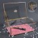 Organizer for storage "Crystal", with a lid, glass, 1 section, 25 × 18.3 × 11 cm, the color is transparent/copper/pink