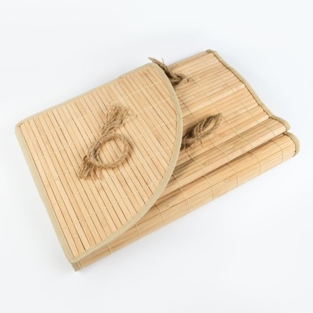Bellya basket, with a lid, 34x34x52 cm, bamboo, jute-7