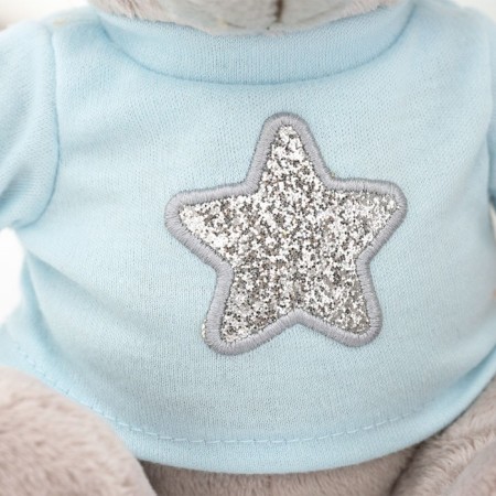 Soft toy "Bear Toptyzhkin", star, gray color, 17 cm-3