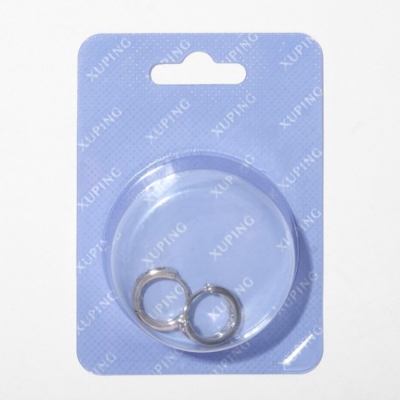 Cooping earrings Xuping shine, d = 1.38 cm, colored in silver-2