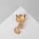 Book "kitten" winking, black color in gold