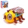 The bee "gears", light and sound, works from batteries, yellow color