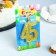 Candle for the cake figure "Jubilee" 45, gold, 9.7 cm,