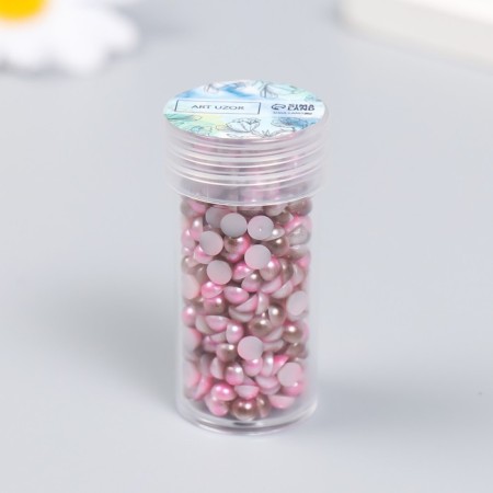 Decor "Pink gradient" d = 4 mm 10 g 200 pcs 5x2.5 cm mix-2