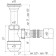 Siphon for washing "Ani Plast" C0510, 1 1/2 "x40 mm, cast release, with corrugation 40x50 mm