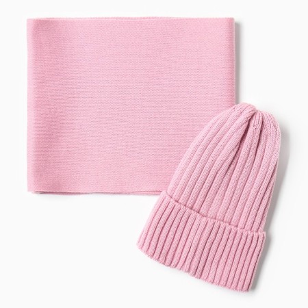 Children's cap KAFTAN with snood, powder pr 48-52-5