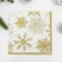 Paper “Snowflakes” napkins, set 20 pcs., Golden color