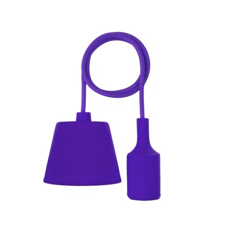 Cartridge E27 Silicone with a cord 1 m purple Rexant-3