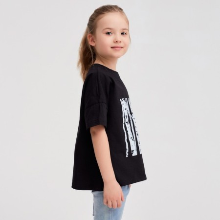 T -shirt Children's minku "Birch", Black color, height 152-6