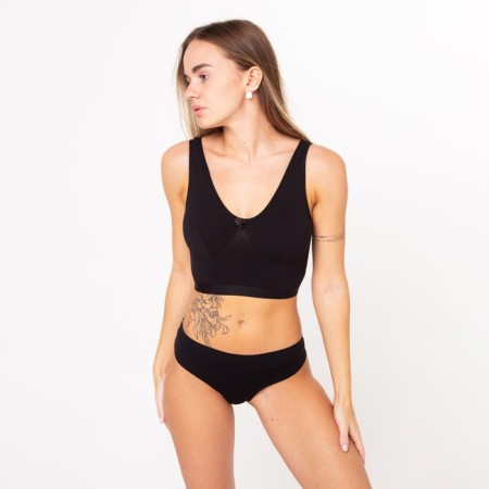 Female cowards seamless slips, black color, size 44-46 (l)