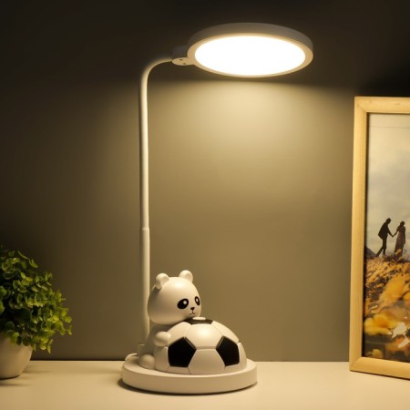 Table lamp "Bear with the ball" LED black and white 14x15x48 cm Risalux-2