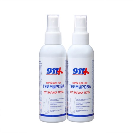 Teymurov spray 911 for the legs from the smell of sweat, 2 pcs 150 ml