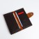 Male purse for magnet, department for cards, coins, brown color