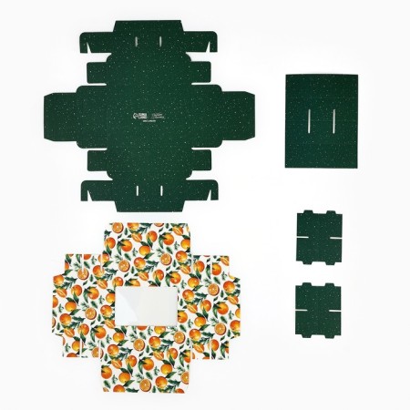 Folding box under 6 sweets "Mandarin", 13.5 x 9.8 x 3.8 cm, New Year-5